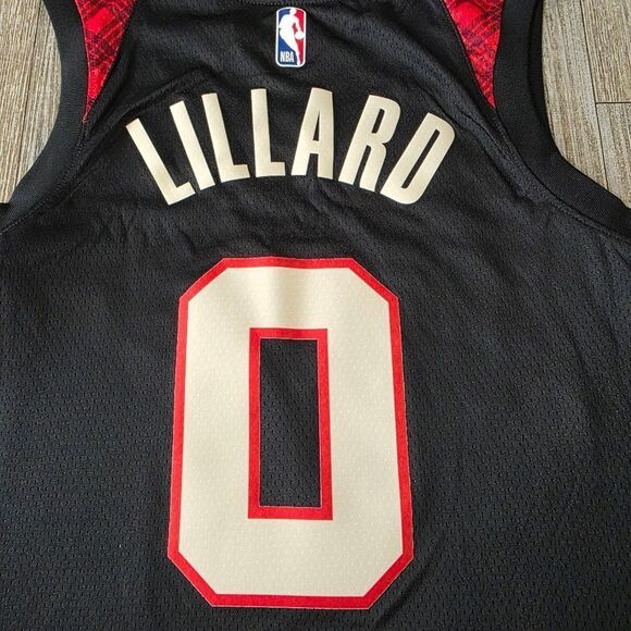 Nike Portland Trailblazers Damian Lillard City Edition Jersey Sz M 44 DX8517-010 - Picture 7 of 12